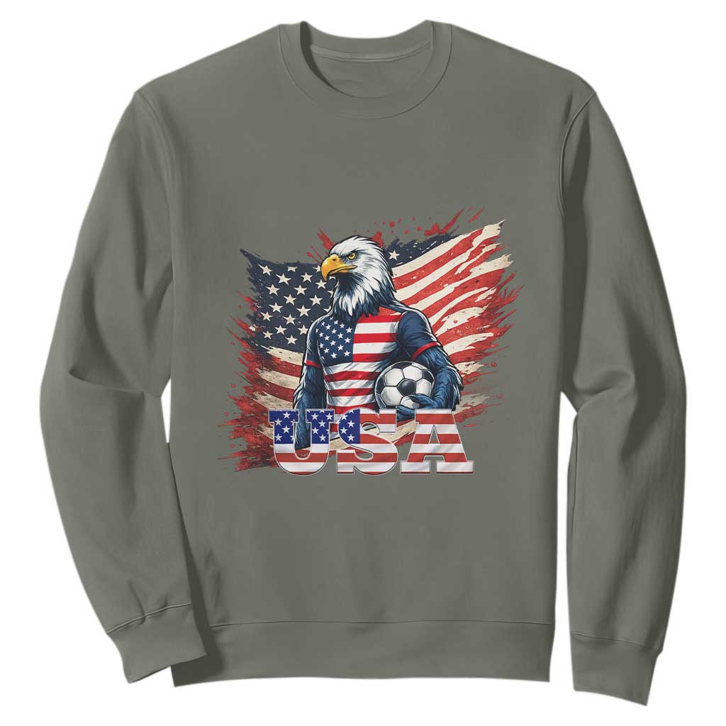 American Eagle And Soccer USA 2026 Supporter Sweatshirt TS12 Military Green Print Your Wear