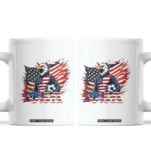 American Eagle And Soccer USA 2026 Supporter Coffee Mug TS12 White Print Your Wear