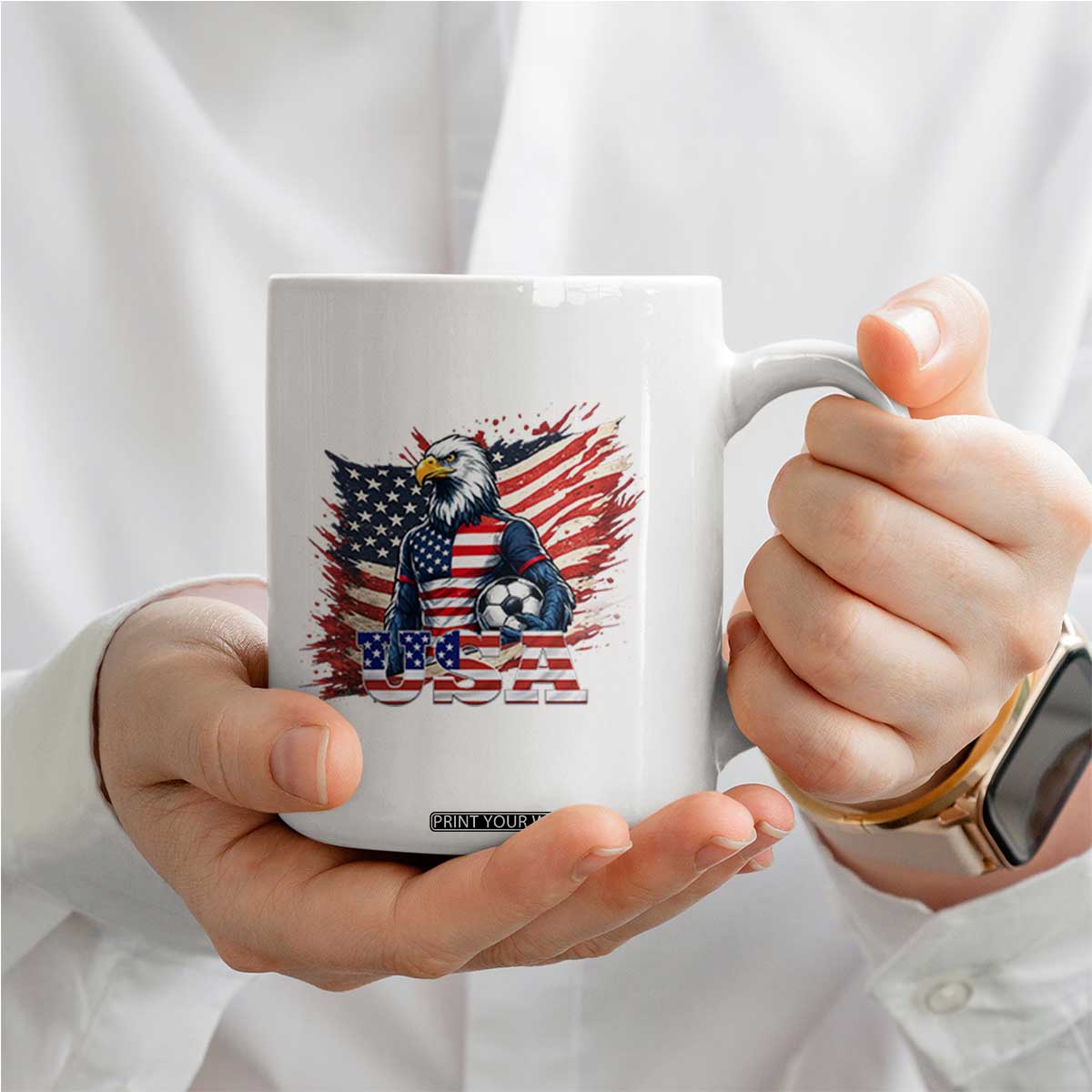 American Eagle And Soccer USA 2026 Supporter Coffee Mug TS12 Print Your Wear