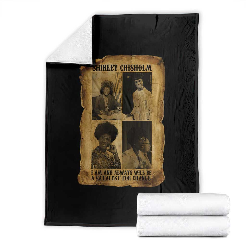 Shirley Chisholm Catalyst For Change Quote Throw Blanket Womens History Month TS12 Black Print Your Wear