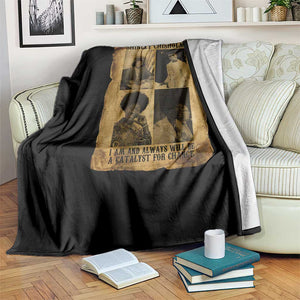 Shirley Chisholm Catalyst For Change Quote Throw Blanket Womens History Month TS12 Print Your Wear