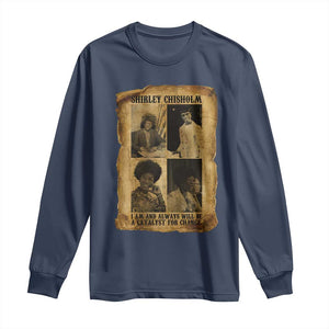 Shirley Chisholm Catalyst For Change Quote Long Sleeve Shirt Womens History Month TS12 Navy Print Your Wear