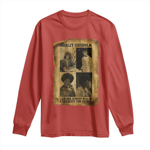 Shirley Chisholm Catalyst For Change Quote Long Sleeve Shirt Womens History Month TS12 Red Print Your Wear