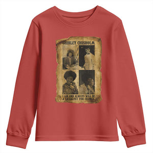 Shirley Chisholm Catalyst For Change Quote Youth Sweatshirt Womens History Month TS12 Red Print Your Wear