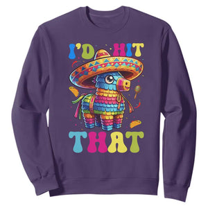 Funny Cinco De Mayo Pinata Sweatshirt Id Hit That TS12 Purple Print Your Wear