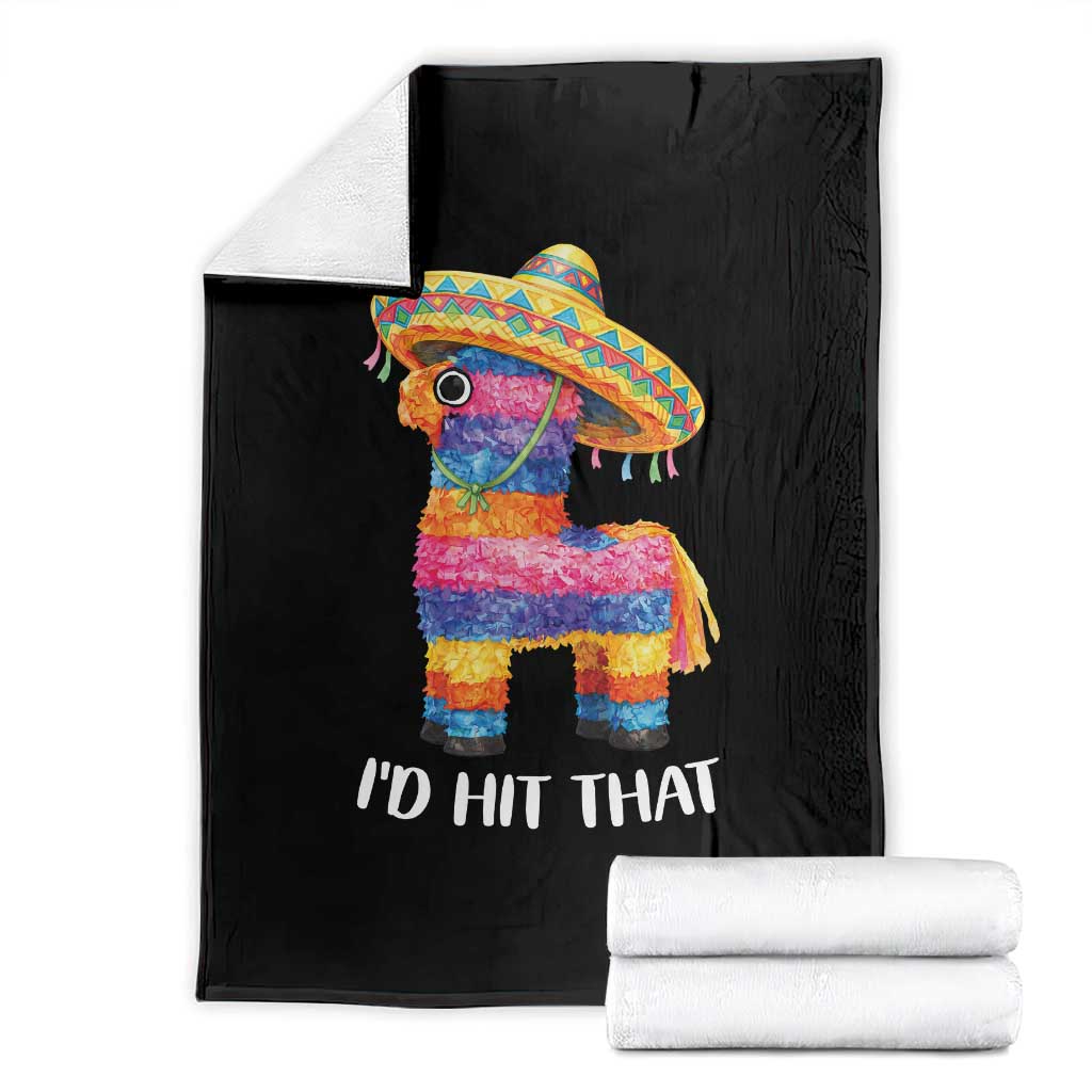 Funny Rainbow Pinata Sombrero Throw Blanket Id Hit That TS12 Black Print Your Wear