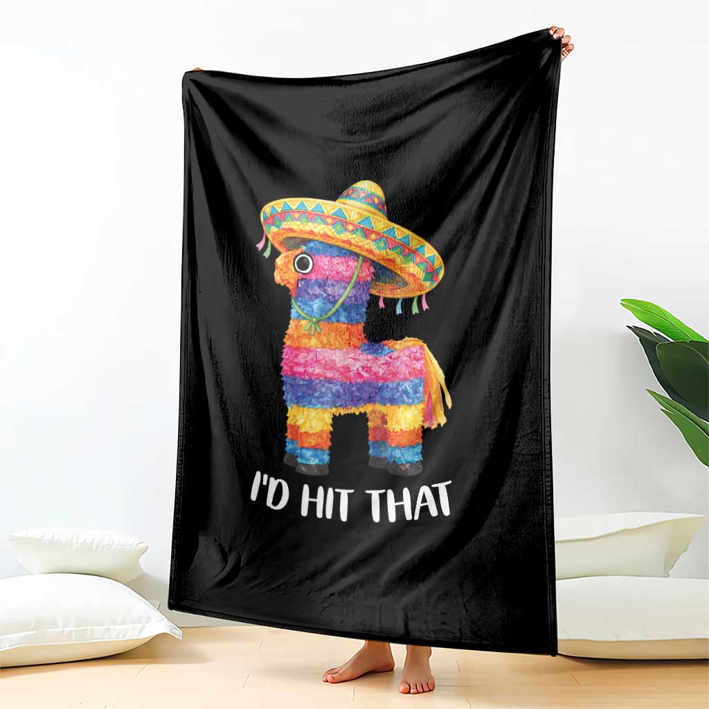 Funny Rainbow Pinata Sombrero Throw Blanket Id Hit That TS12 Print Your Wear