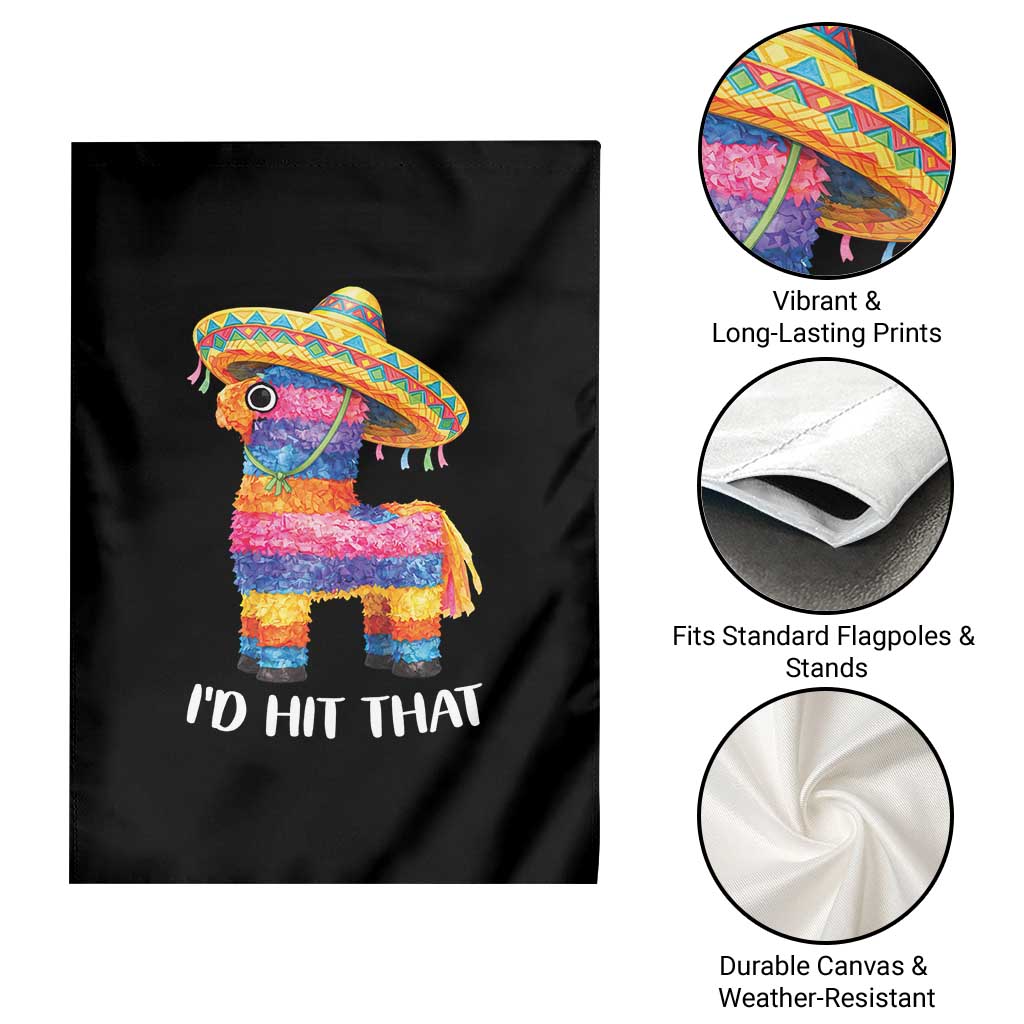 Funny Rainbow Pinata Sombrero Garden Flag Id Hit That TS12 Print Your Wear