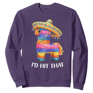 Funny Rainbow Pinata Sombrero Sweatshirt Id Hit That TS12 Purple Print Your Wear