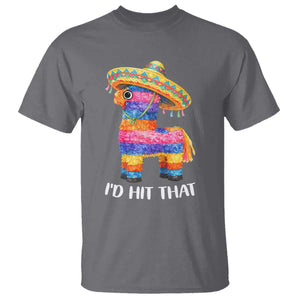 Funny Rainbow Pinata Sombrero T Shirt Id Hit That TS12 Charcoal Print Your Wear