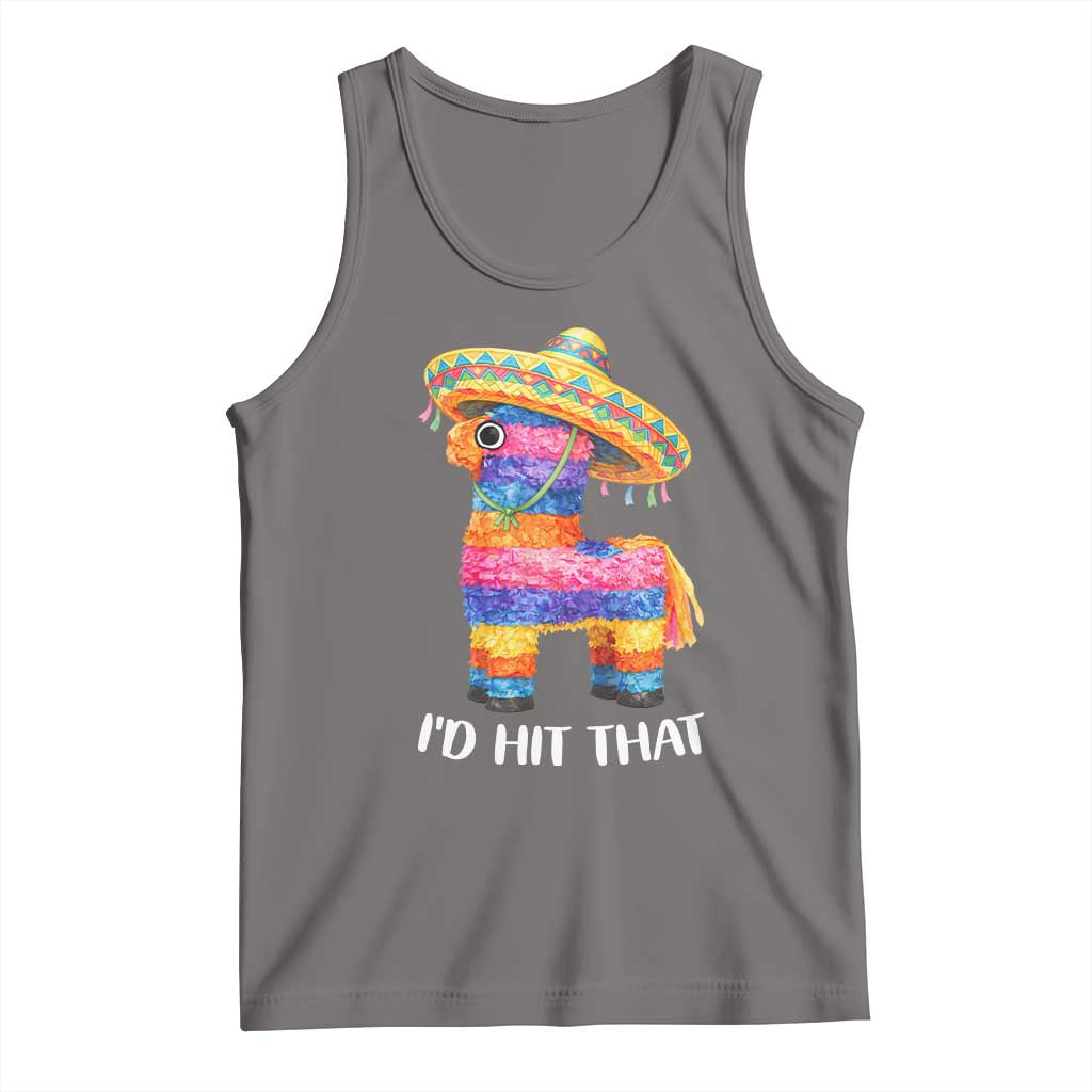 Funny Rainbow Pinata Sombrero Tank Top Id Hit That TS12 Deep Heather Print Your Wear