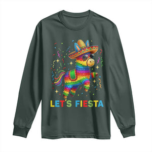 Mexican Fiesta Pinata Long Sleeve Shirt Funny Cinco De Mayo TS12 Dark Forest Green Print Your Wear