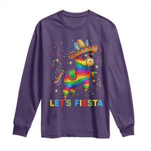 Mexican Fiesta Pinata Long Sleeve Shirt Funny Cinco De Mayo TS12 Purple Print Your Wear