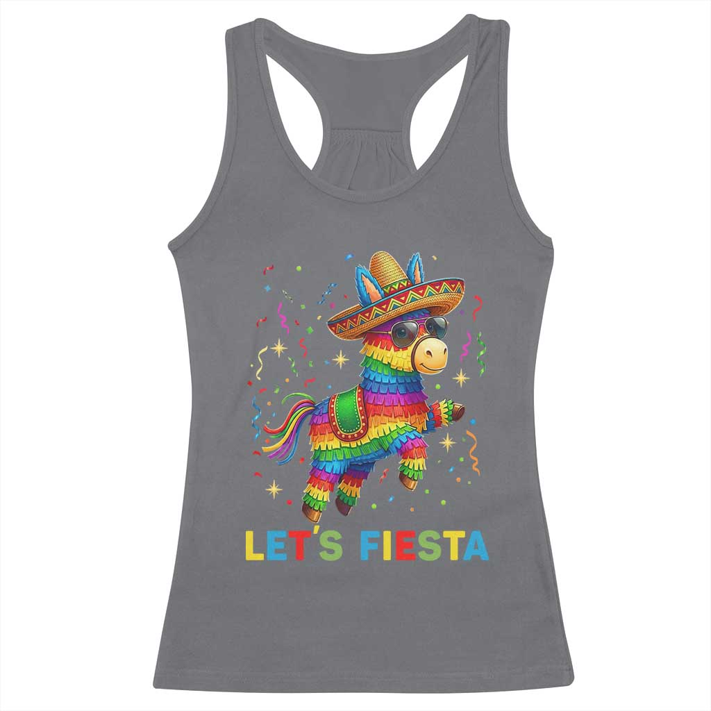 Mexican Fiesta Pinata Racerback Tank Top Funny Cinco De Mayo TS12 Charcoal Print Your Wear