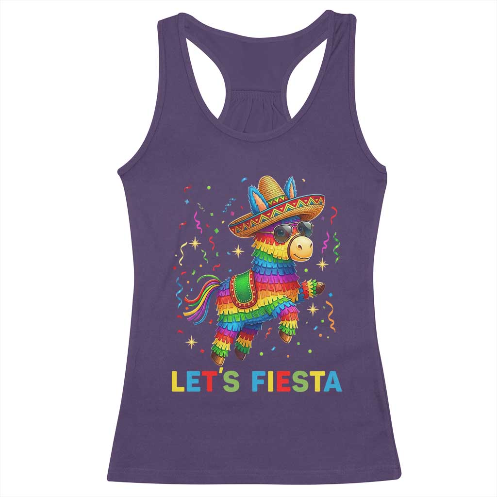 Mexican Fiesta Pinata Racerback Tank Top Funny Cinco De Mayo TS12 Purple Print Your Wear