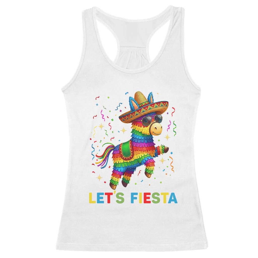Mexican Fiesta Pinata Racerback Tank Top Funny Cinco De Mayo TS12 White Print Your Wear