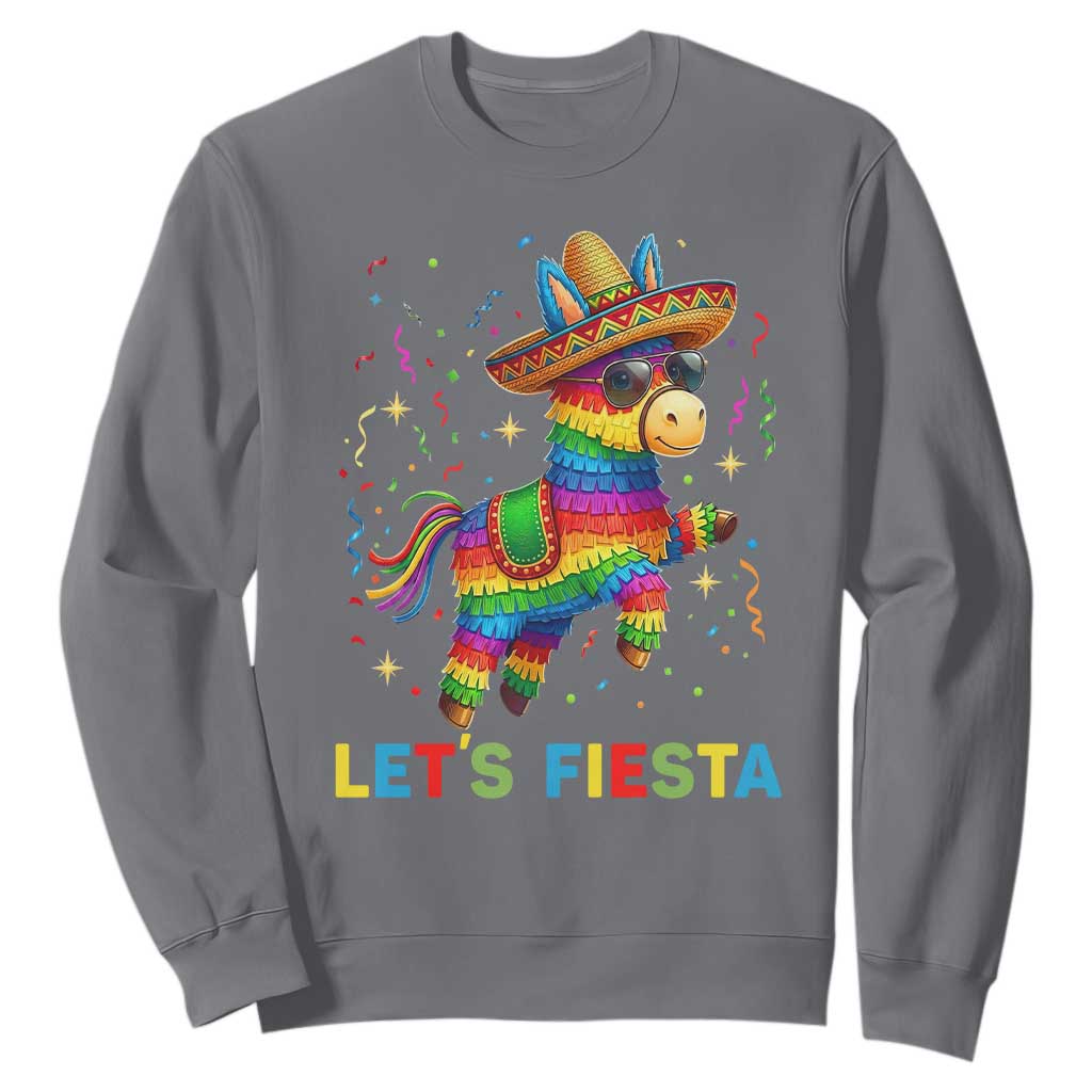 Mexican Fiesta Pinata Sweatshirt Funny Cinco De Mayo TS12 Charcoal Print Your Wear