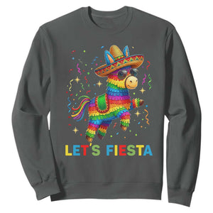Mexican Fiesta Pinata Sweatshirt Funny Cinco De Mayo TS12 Dark Heather Print Your Wear