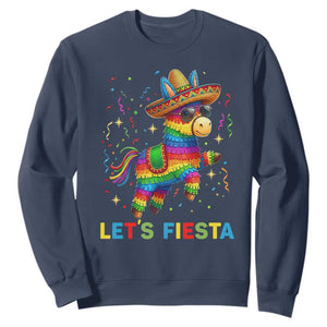 Mexican Fiesta Pinata Sweatshirt Funny Cinco De Mayo TS12 Navy Print Your Wear