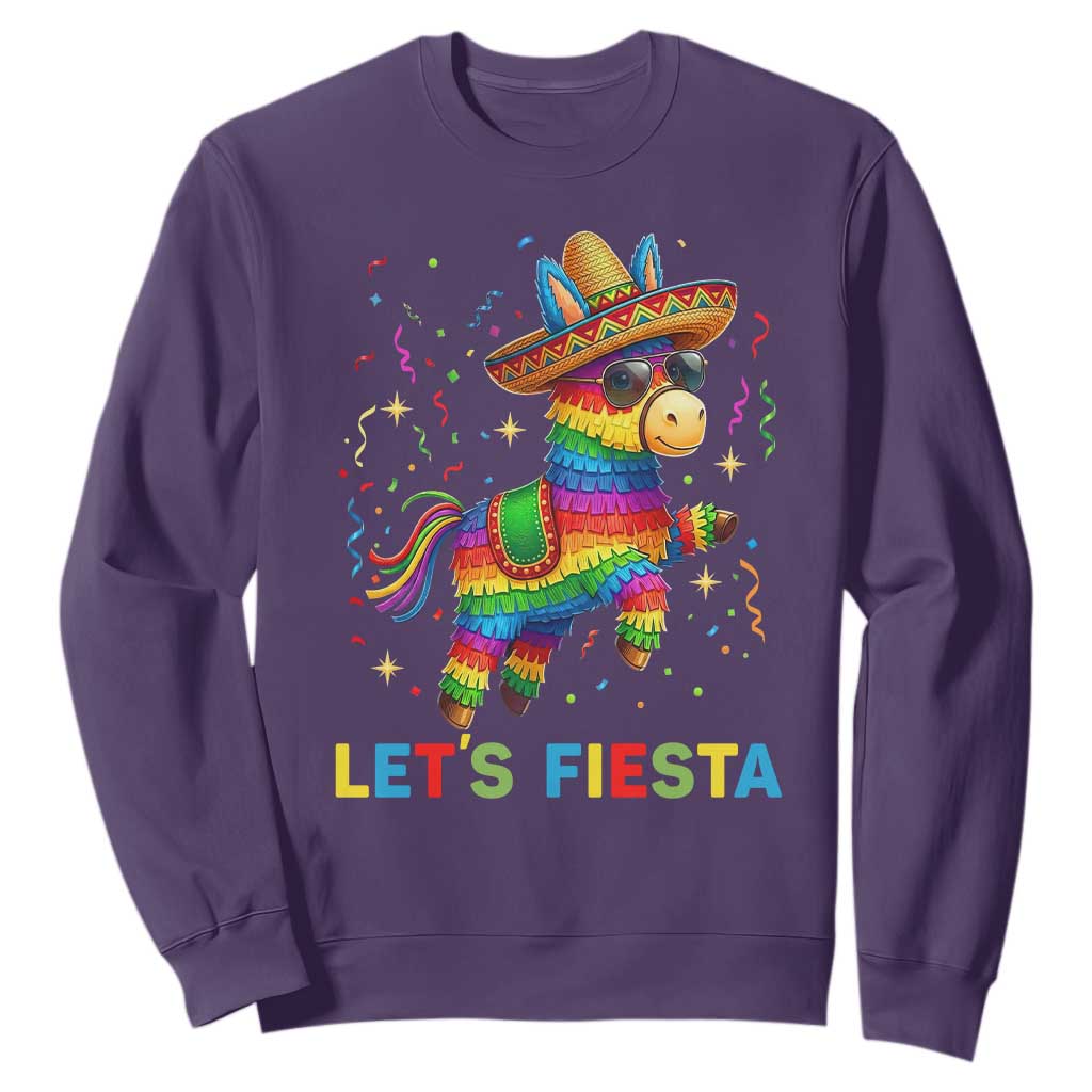 Mexican Fiesta Pinata Sweatshirt Funny Cinco De Mayo TS12 Purple Print Your Wear