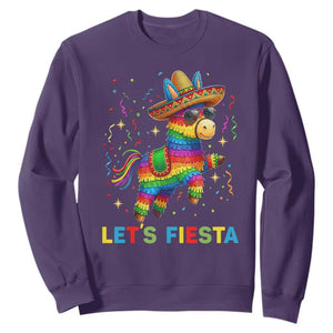 Mexican Fiesta Pinata Sweatshirt Funny Cinco De Mayo TS12 Purple Print Your Wear