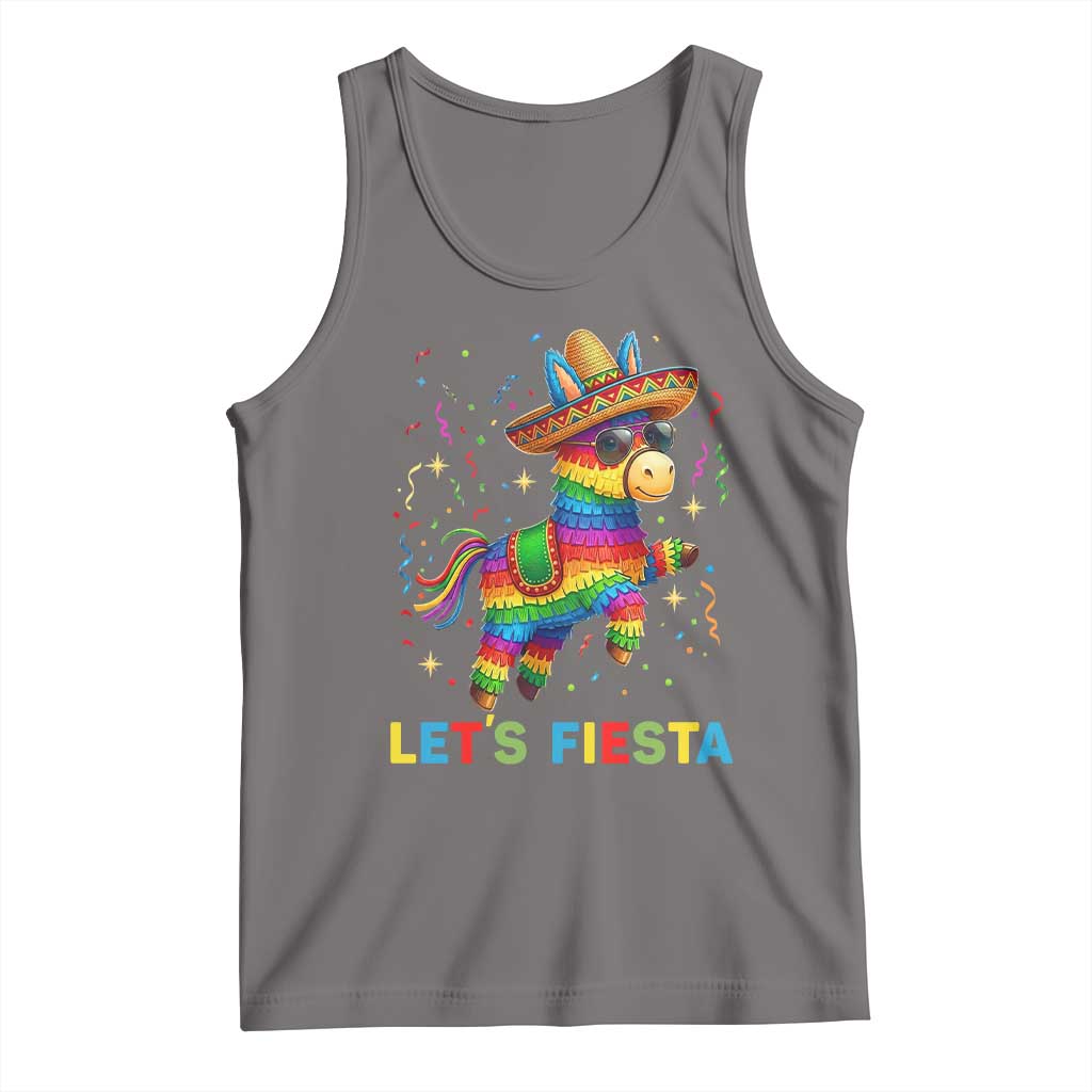 Mexican Fiesta Pinata Tank Top Funny Cinco De Mayo TS12 Deep Heather Print Your Wear