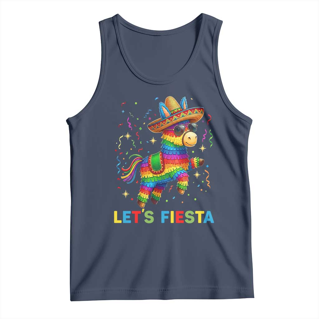 Mexican Fiesta Pinata Tank Top Funny Cinco De Mayo TS12 Navy Print Your Wear