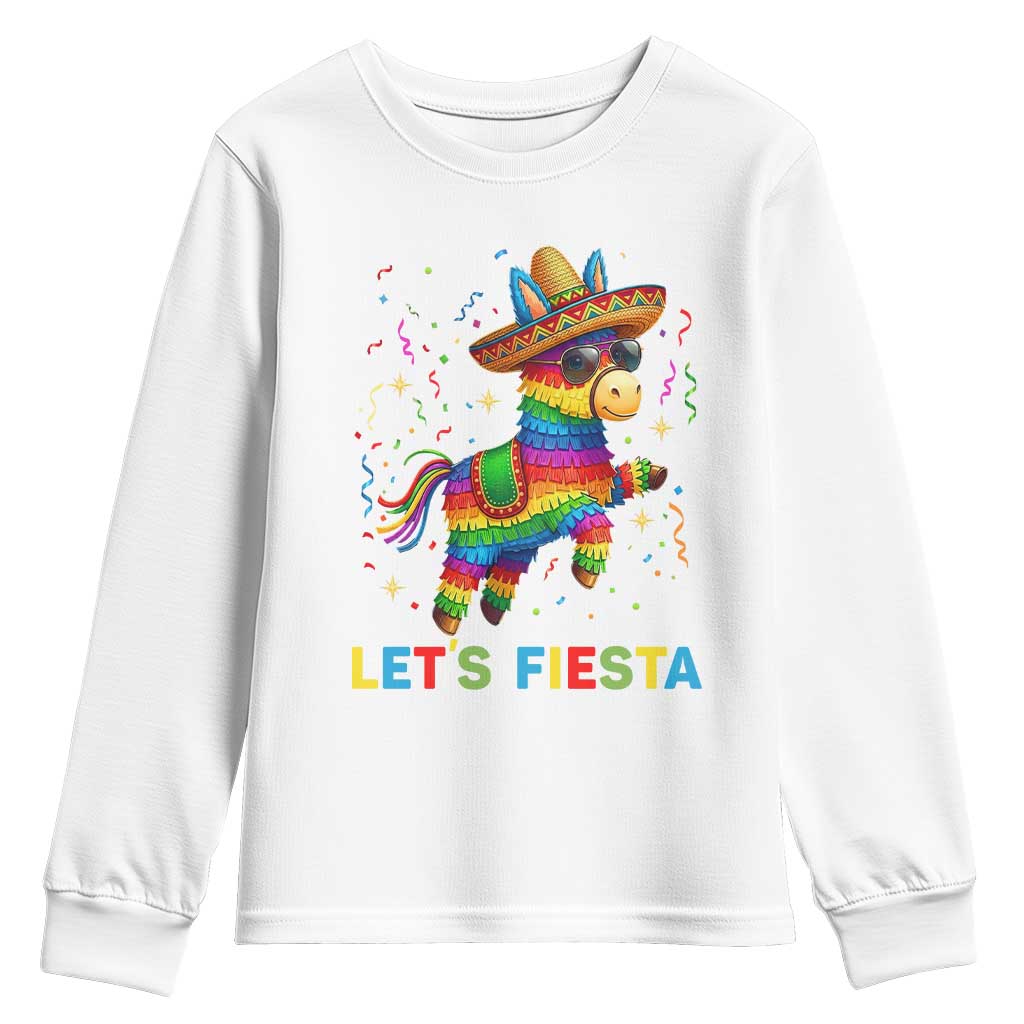 Mexican Fiesta Pinata Youth Sweatshirt Funny Cinco De Mayo TS12 White Print Your Wear