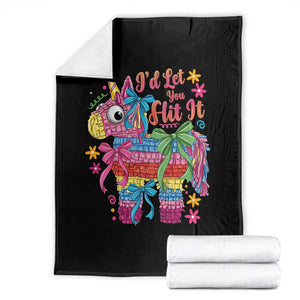 Funny Cinco De Mayo Pinata Throw Blanket Id Let You Hit It TS12 Black Print Your Wear