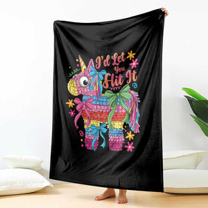 Funny Cinco De Mayo Pinata Throw Blanket Id Let You Hit It TS12 Print Your Wear