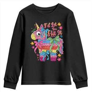 Funny Cinco De Mayo Pinata Youth Sweatshirt Id Let You Hit It TS12 Black Print Your Wear