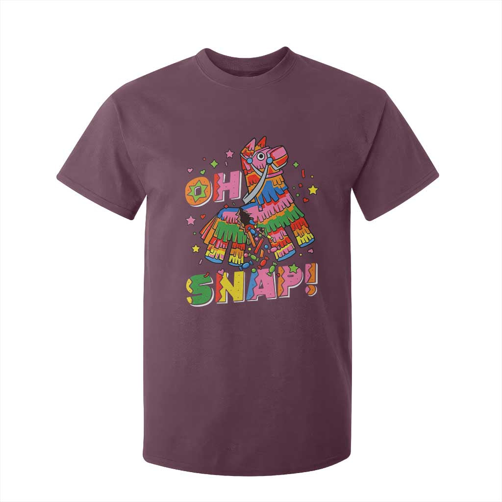 Funny Cinco De Mayo Pinata Candy Party T Shirt For Kid Oh Snap TS12 Maroon Print Your Wear
