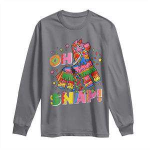 Funny Cinco De Mayo Pinata Candy Party Long Sleeve Shirt Oh Snap TS12 Charcoal Print Your Wear