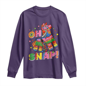 Funny Cinco De Mayo Pinata Candy Party Long Sleeve Shirt Oh Snap TS12 Purple Print Your Wear