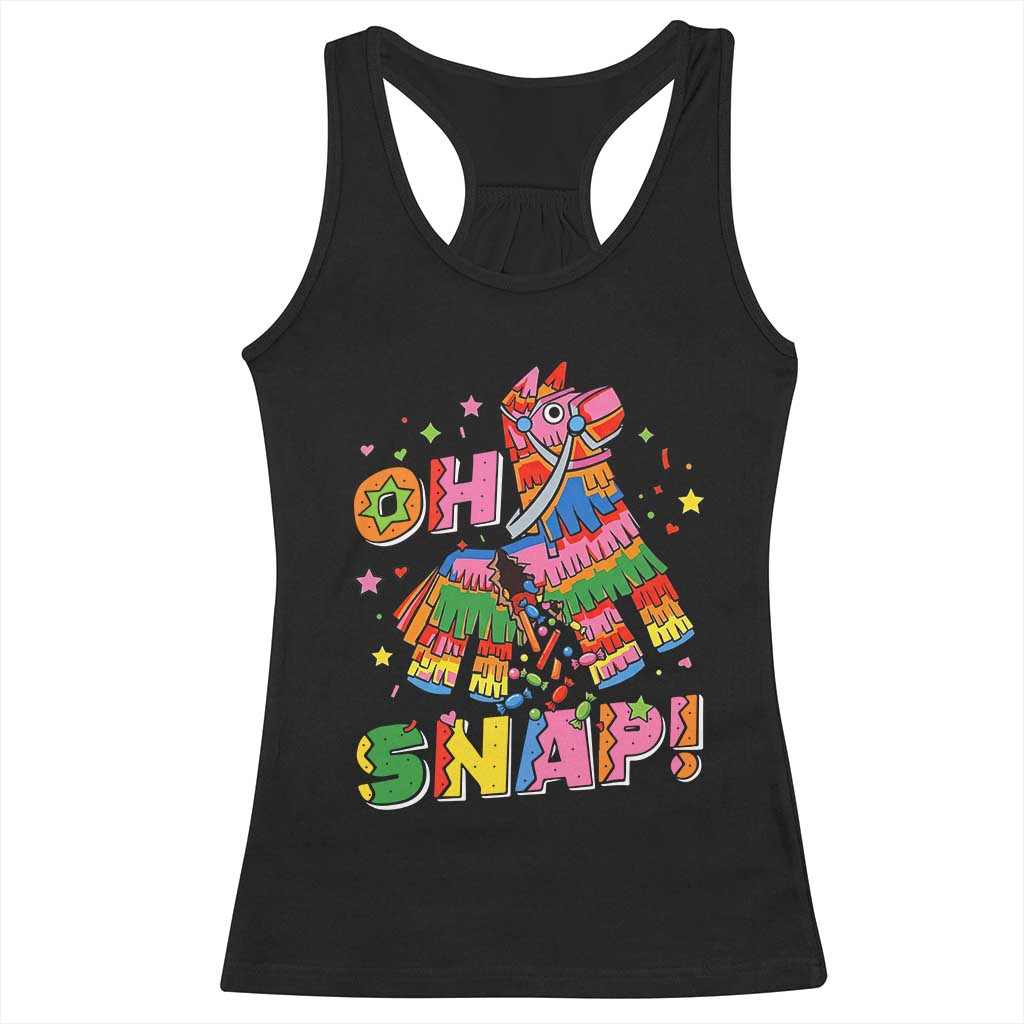 Funny Cinco De Mayo Pinata Candy Party Racerback Tank Top Oh Snap TS12 Black Print Your Wear