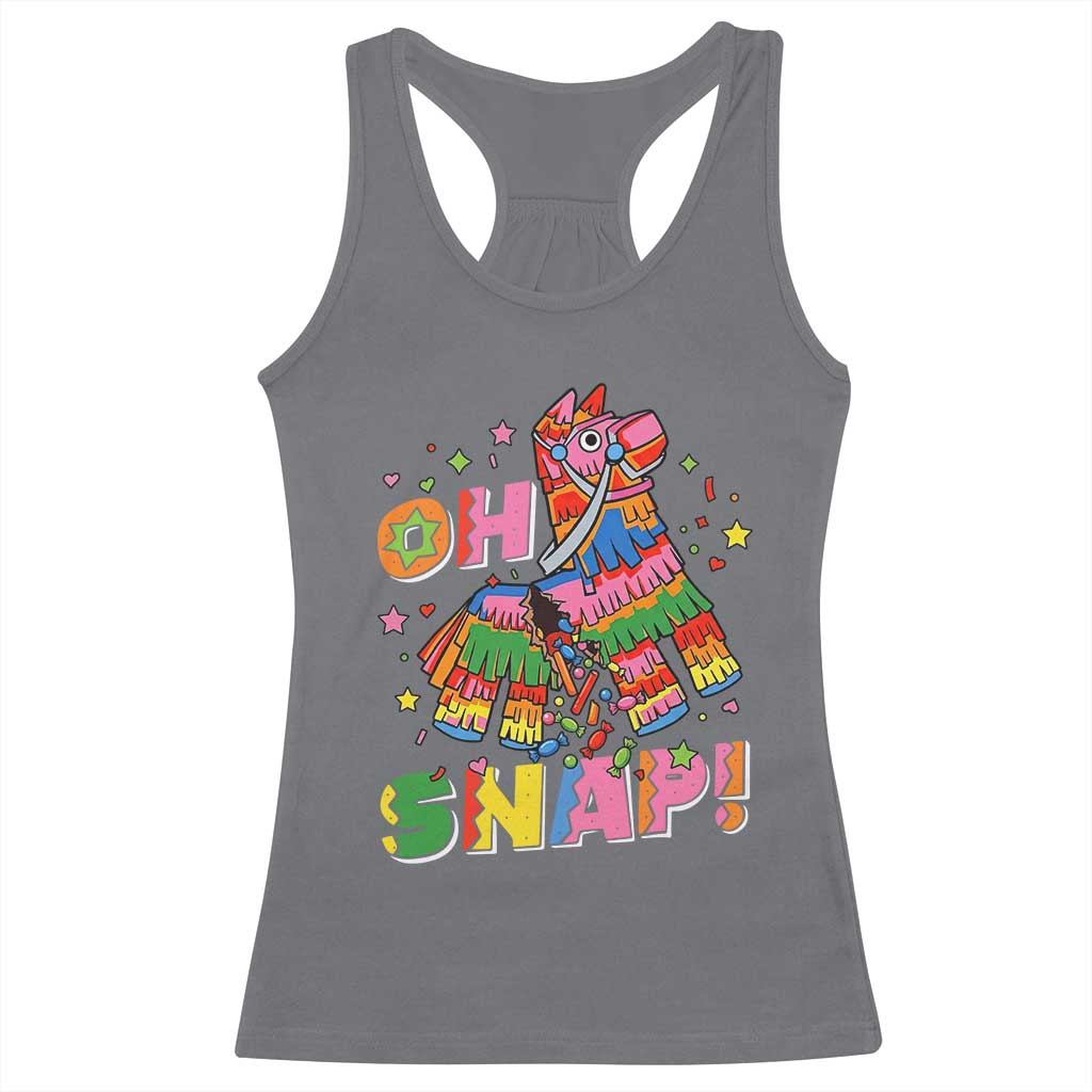 Funny Cinco De Mayo Pinata Candy Party Racerback Tank Top Oh Snap TS12 Charcoal Print Your Wear
