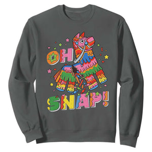 Funny Cinco De Mayo Pinata Candy Party Sweatshirt Oh Snap TS12 Dark Heather Print Your Wear