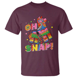 Funny Cinco De Mayo Pinata Candy Party T Shirt Oh Snap TS12 Maroon Print Your Wear