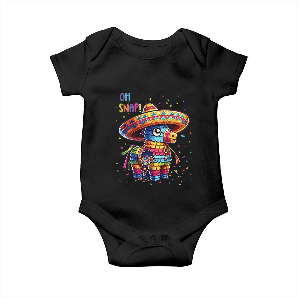 Hilarious Pinata Candy Rainbow Fiesta Party Baby Onesie Oh Snap TS12 Black Print Your Wear