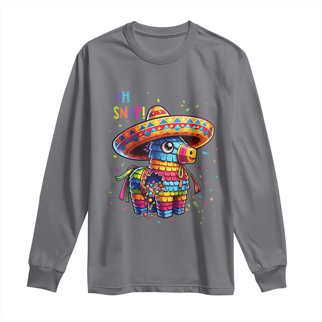 Hilarious Pinata Candy Rainbow Fiesta Party Long Sleeve Shirt Oh Snap TS12 Charcoal Print Your Wear