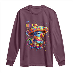 Hilarious Pinata Candy Rainbow Fiesta Party Long Sleeve Shirt Oh Snap TS12 Maroon Print Your Wear