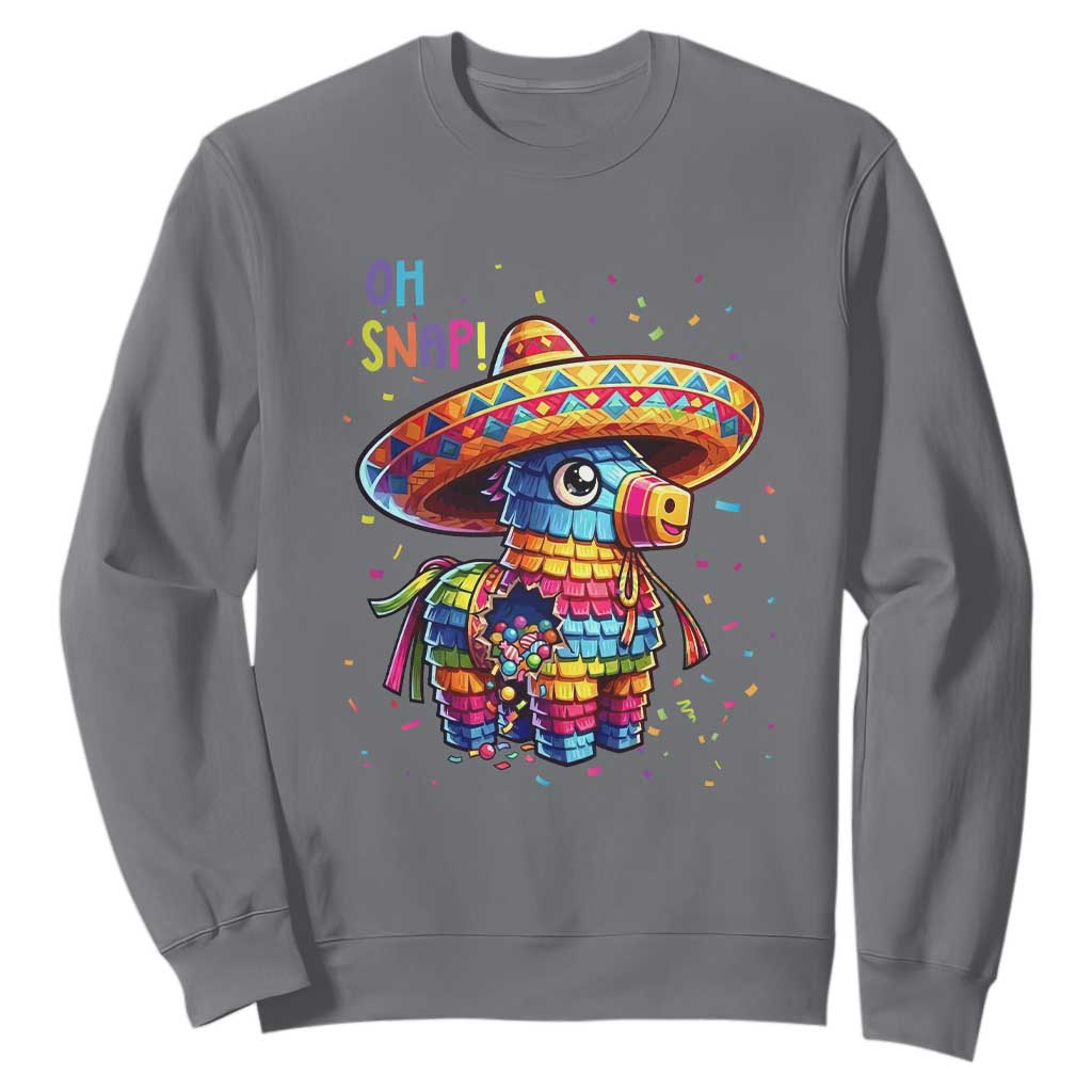 Hilarious Pinata Candy Rainbow Fiesta Party Sweatshirt Oh Snap TS12 Charcoal Print Your Wear