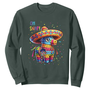 Hilarious Pinata Candy Rainbow Fiesta Party Sweatshirt Oh Snap TS12 Dark Forest Green Print Your Wear