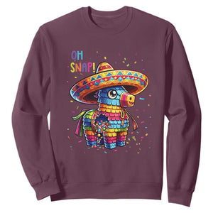 Hilarious Pinata Candy Rainbow Fiesta Party Sweatshirt Oh Snap TS12 Maroon Print Your Wear