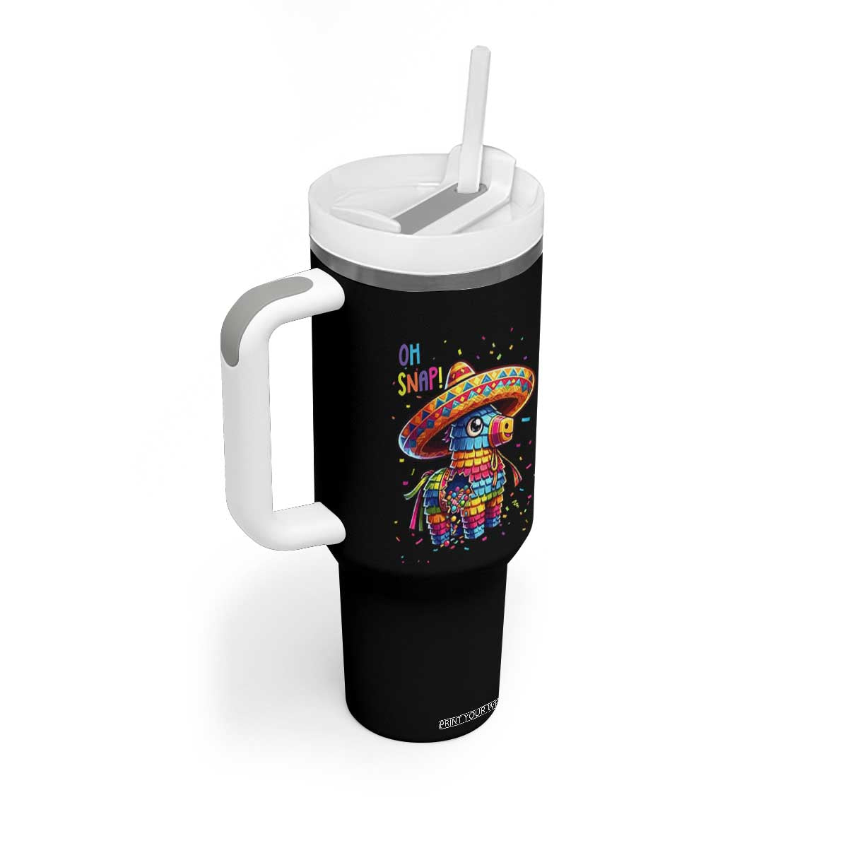 Hilarious Pinata Candy Rainbow Fiesta Party Tumbler With Handle Oh Snap TS12 Print Your Wear