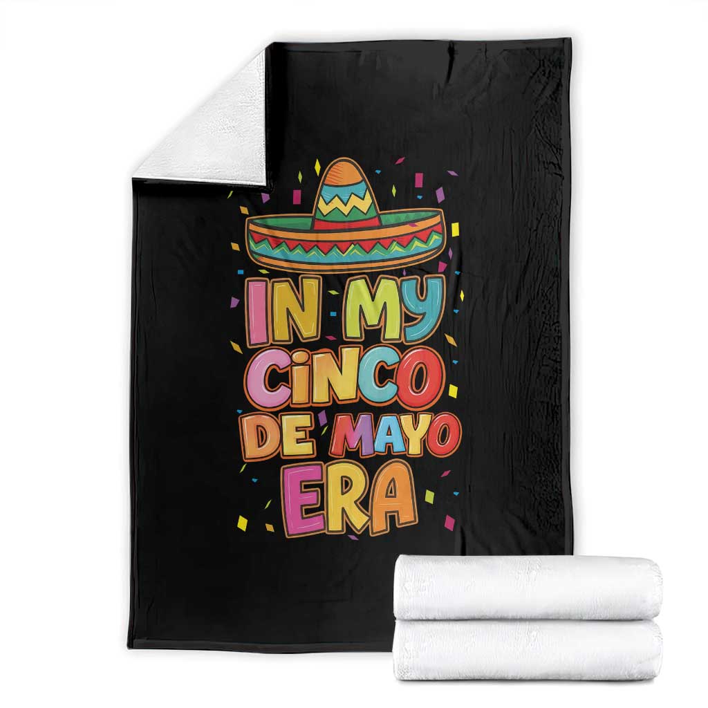 Funny Mexican Fiesta Party Throw Blanket In My Cinco De Mayo Era TS12 Black Print Your Wear