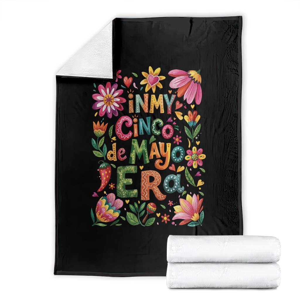 Trendy Floral Fiesta Celebration Throw Blanket In My Cinco De Mayo Era TS12 Black Print Your Wear