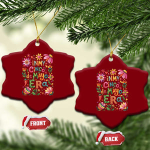 Trendy Floral Fiesta Celebration Ceramic Ornament In My Cinco De Mayo Era TS12 Print Your Wear
