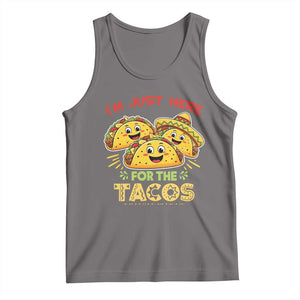 Funny Cinco De Mayo Just Here For The Tacos Tank Top Taco Lover Gift TS12 Deep Heather Print Your Wear