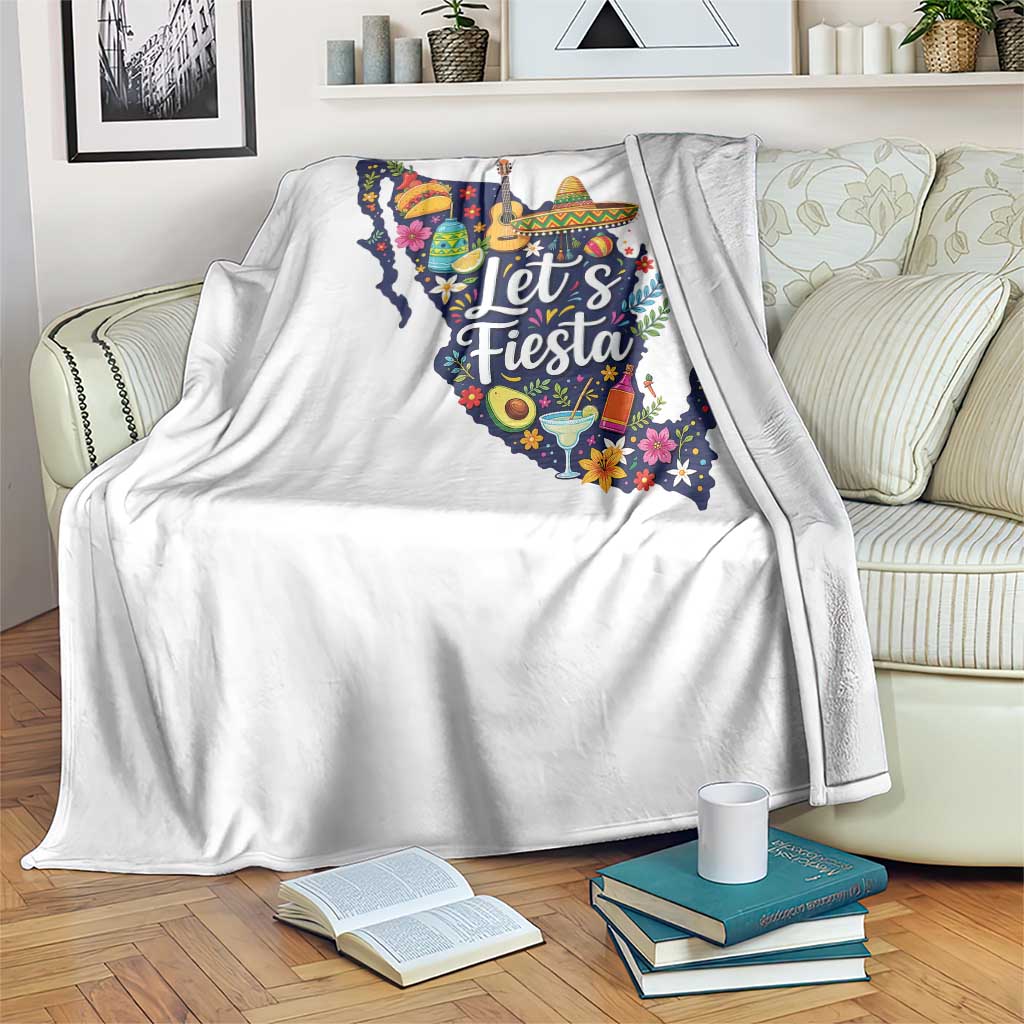 Cinco De Mayo Party Mexican Map Throw Blanket Lets Fiesta TS12 Print Your Wear